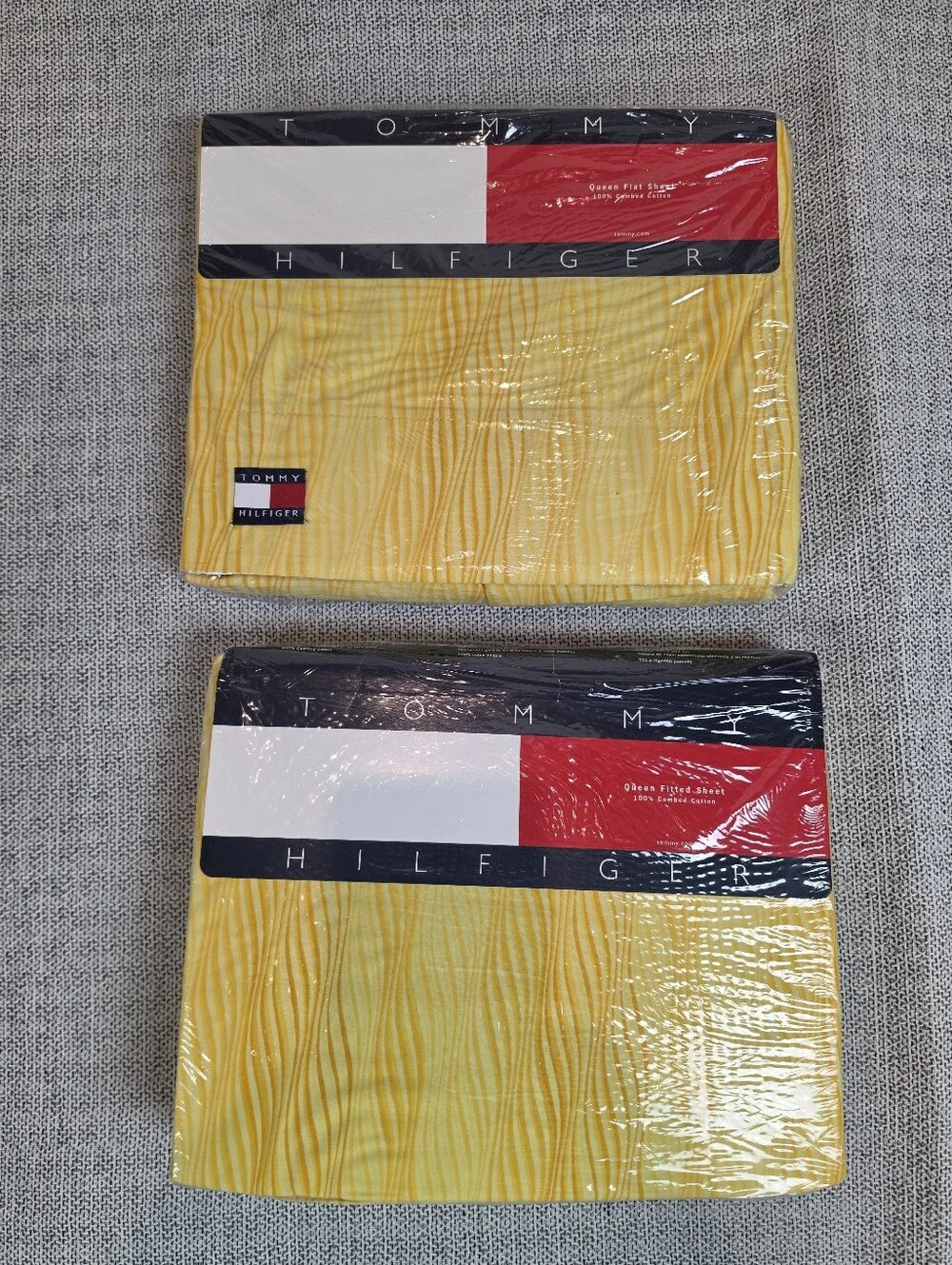Tommy Hilfiger Yellow Wave Pattern Bedding Sheets Set
